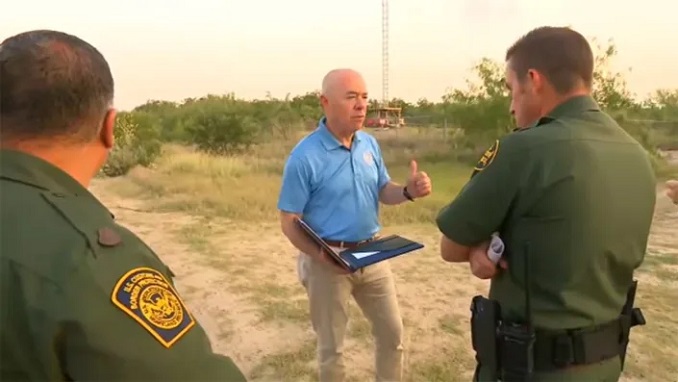 DHS Secretary Alejandro Mayorkas at the border